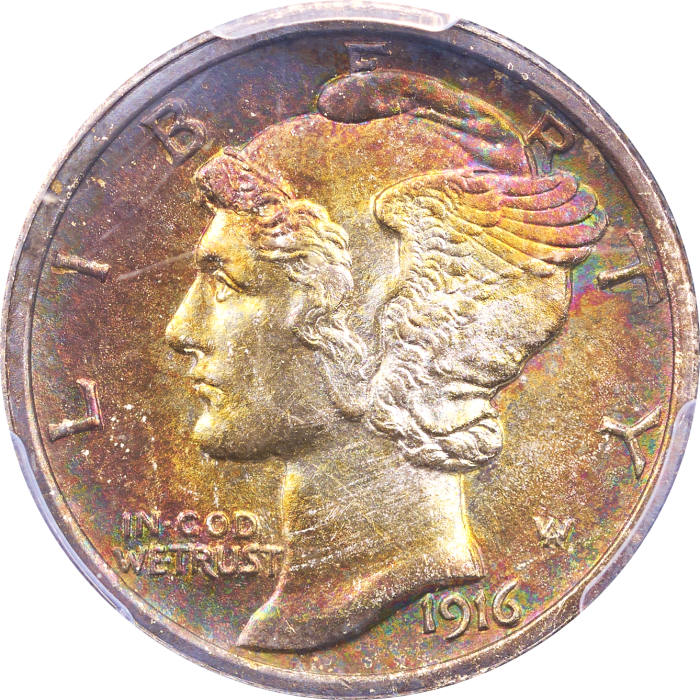 1916 Mercury Dime (10c) Obverse Image