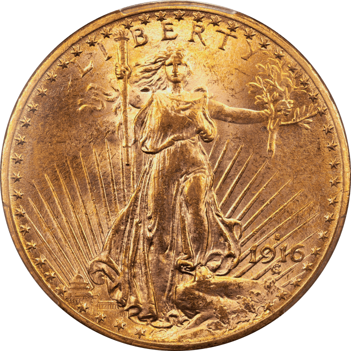 1916-S Saint-Gaudens Gold Double Eagle ($20) Obverse Image