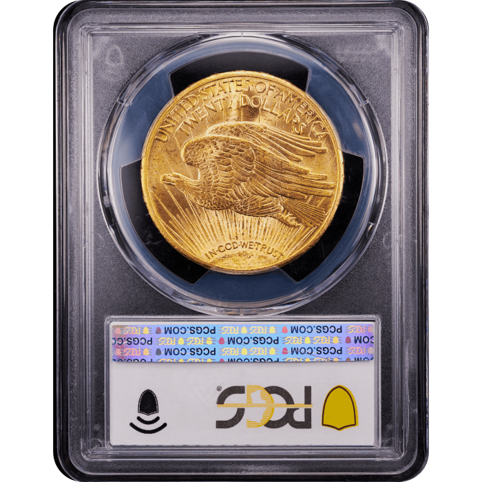 1916-S Saint-Gaudens Gold Double Eagle ($20) Reverse Slab Image
