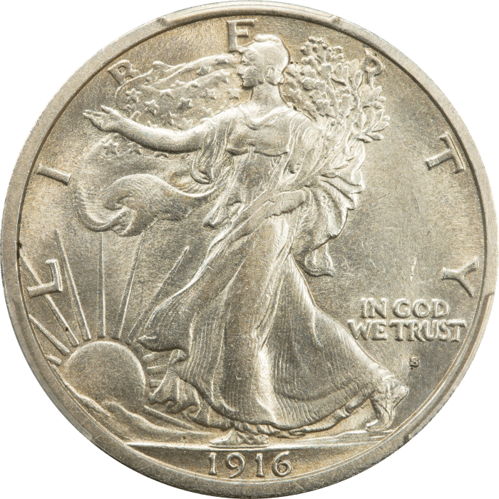 1916-S Walking Liberty Half Dollar (50c) OBVERSE Image