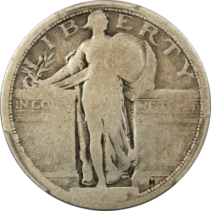 1916 Standing Liberty Quarter (25c) Obverse Image