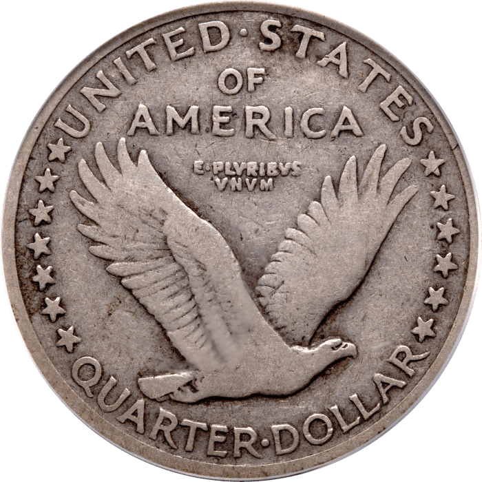 1916 Standing Liberty Quarter (25c) REVERSE Image
