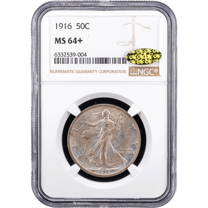 1916 Walking Liberty Half Dollar (50c) SLAB Image