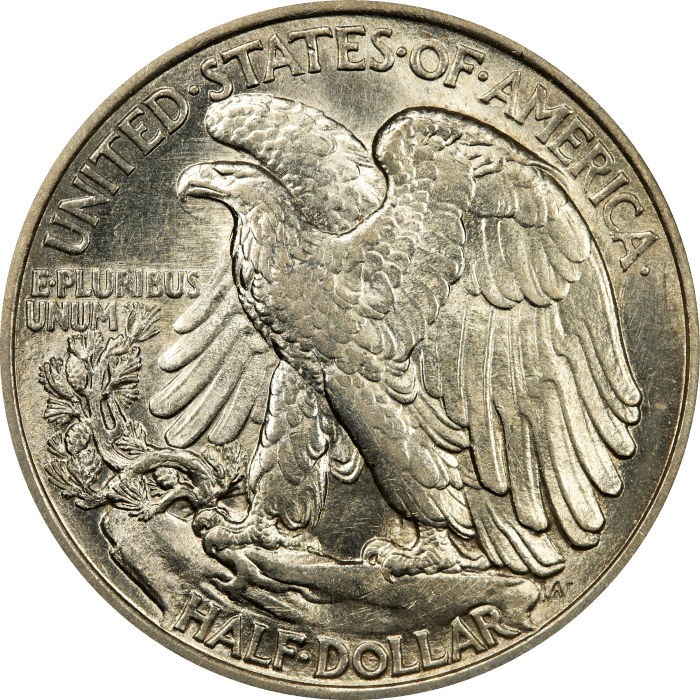1916 Walking Liberty Half Dollar (50c) OGH Reverse Image