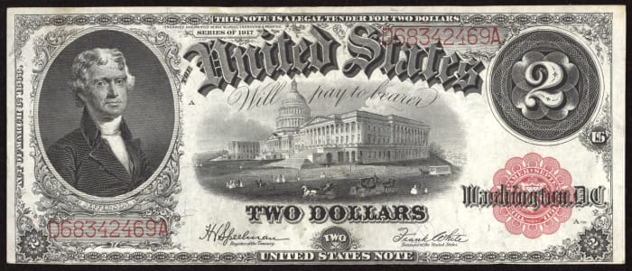 1917 $2 Legal Tender Obverse Image