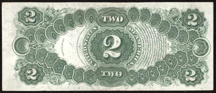 1917 $2 Legal Tender Reverse Image