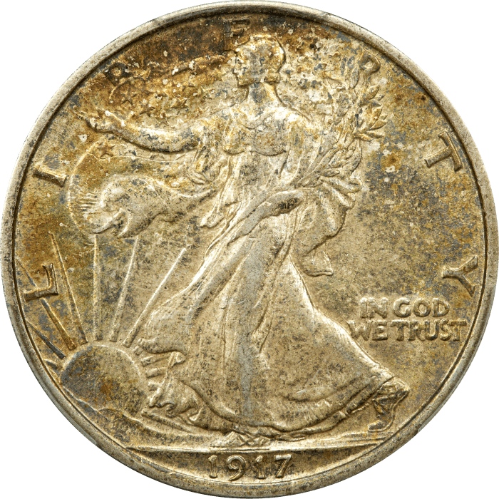 1917-D Reverse Walking Liberty Half Dollar (50c) Obverse Image