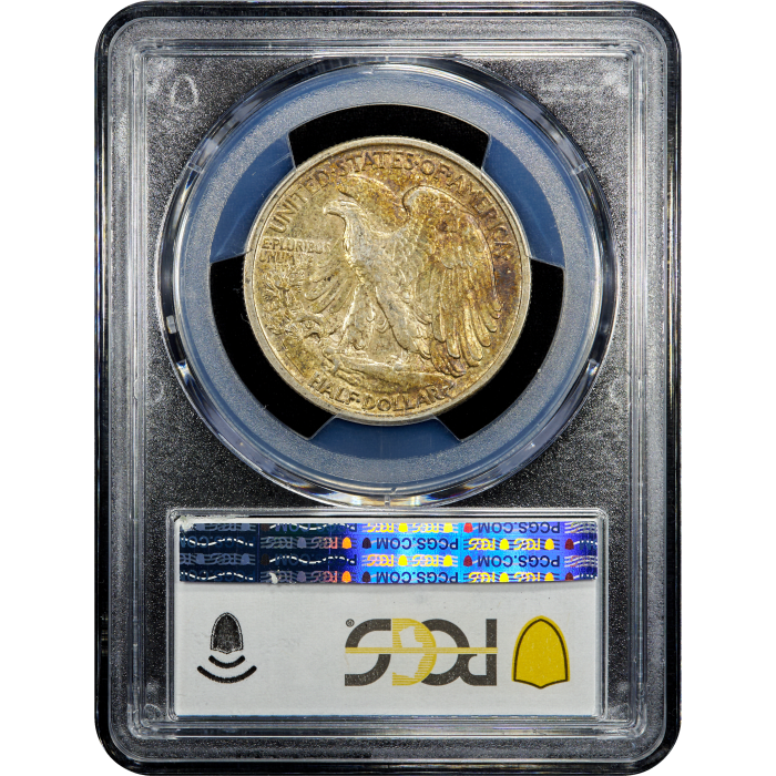 1917-D Reverse Walking Liberty Half Dollar (50c) Reverse Slab Image