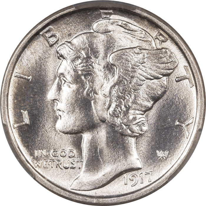 1917-S Mercury Dime (10c) OBVERSE Image
