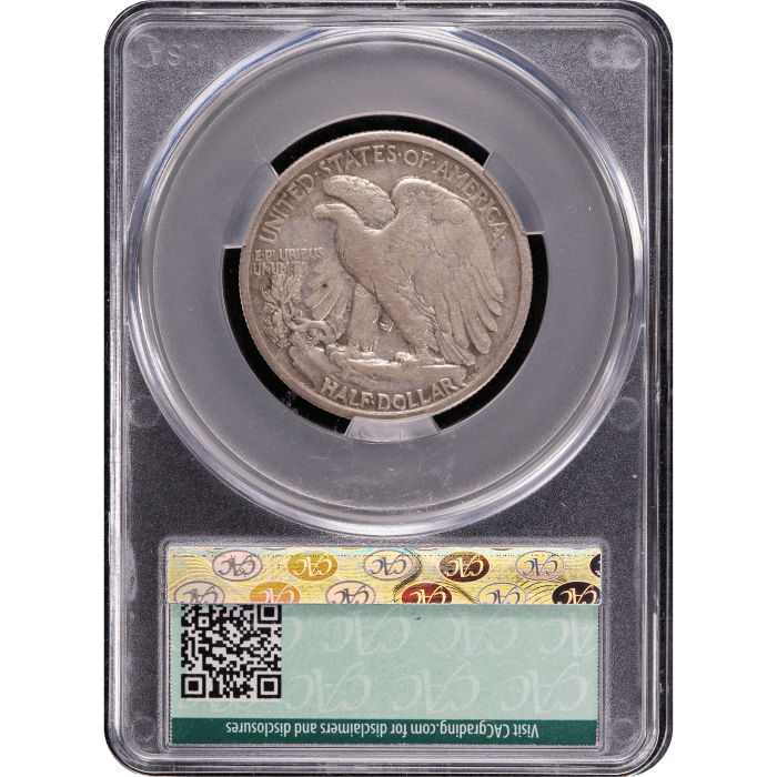 1917-S Obverse Walking Liberty Half Dollar (50c) Reverse Slab Image