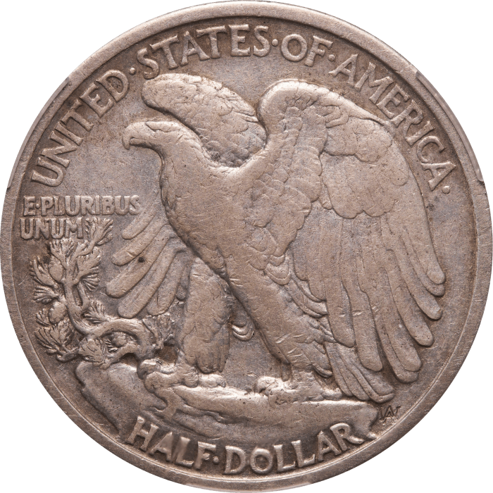 1917-S Obverse Walking Liberty Half Dollar (50c) Reverse Image