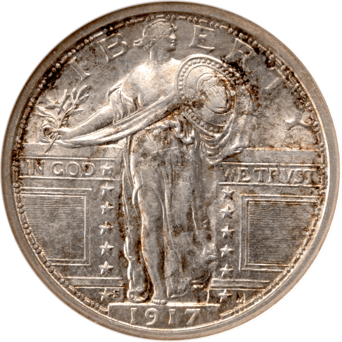 1917-S Type 1 Standing Liberty Quarter (25c) Obverse Image