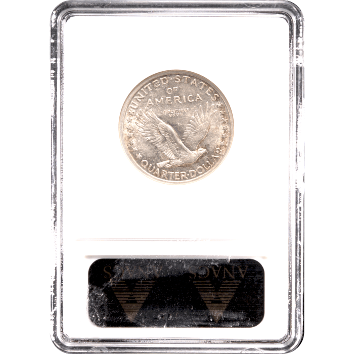 1917-S Type 1 Standing Liberty Quarter (25c) Reverse Slab Image