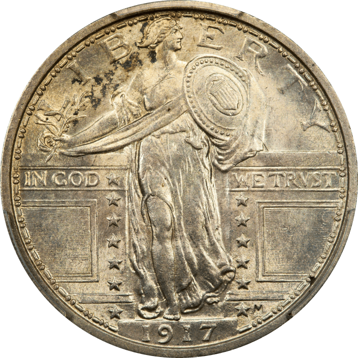 1917 Type 1 Standing Liberty Quarter (25c) OBVERSE Image