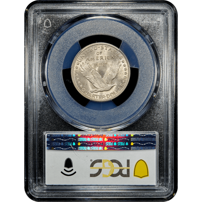 1917 Type 1 Standing Liberty Quarter (25c) SLAB Image
