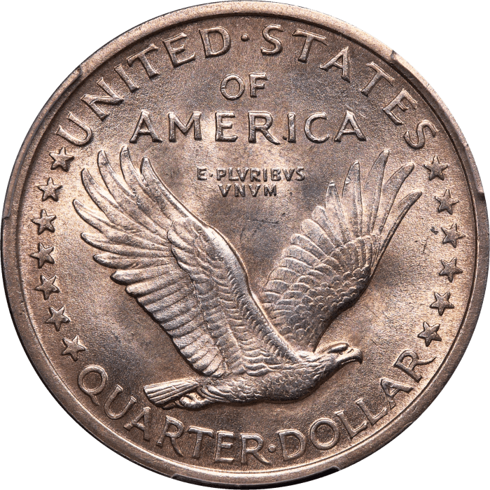 1917 Type 1 Standing Liberty Quarter (25c) Reverse Image