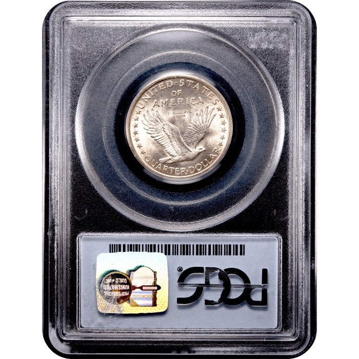 1917 Type 1 Standing Liberty Quarter (25c) Reverse Slab Image