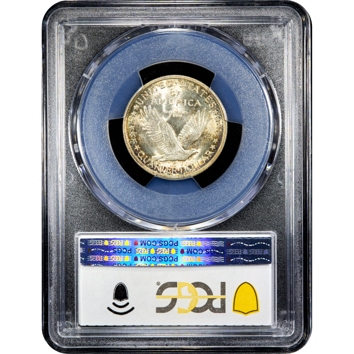 1917 Type 1 Standing Liberty Quarter (25c) Reverse Slab Image