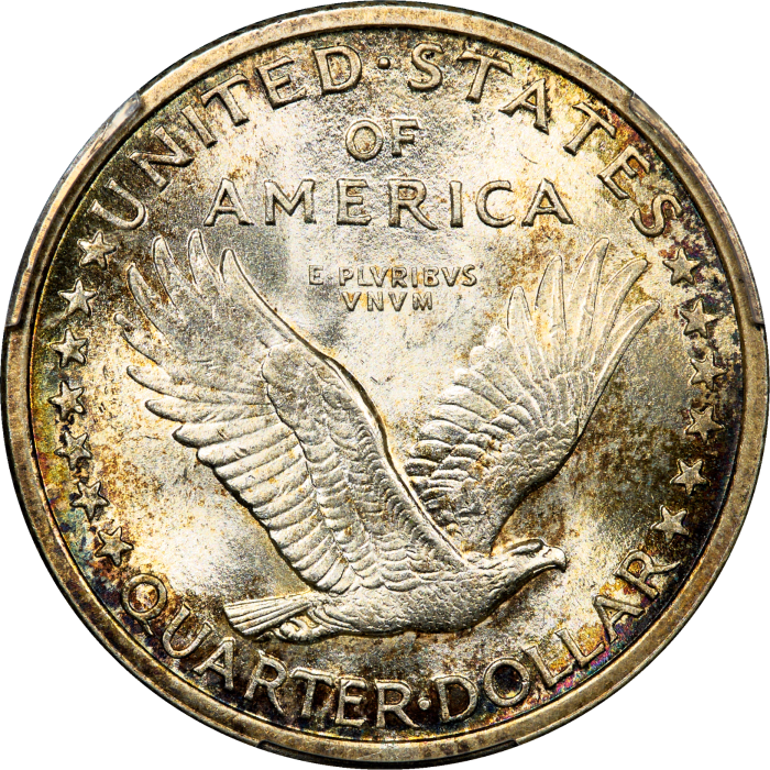 1917 Type 1 Standing Liberty Quarter (25c) Reverse Image