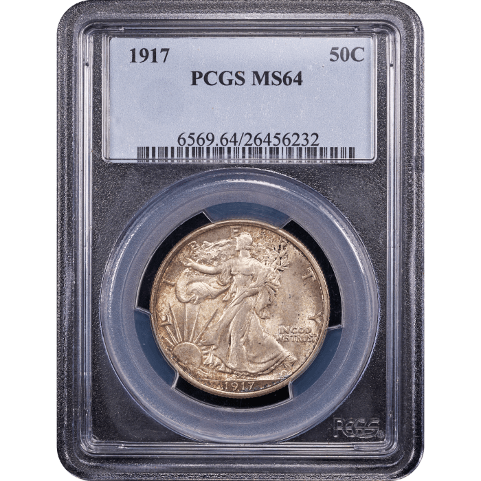 1917 Walking Liberty Half (50c) Obverse Slab Image