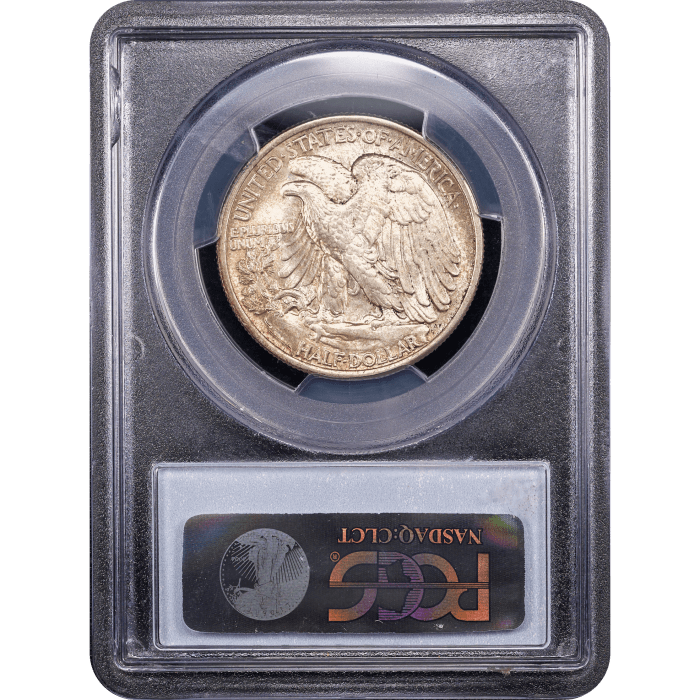 1917 Walking Liberty Half (50c) Reverse Slab Image