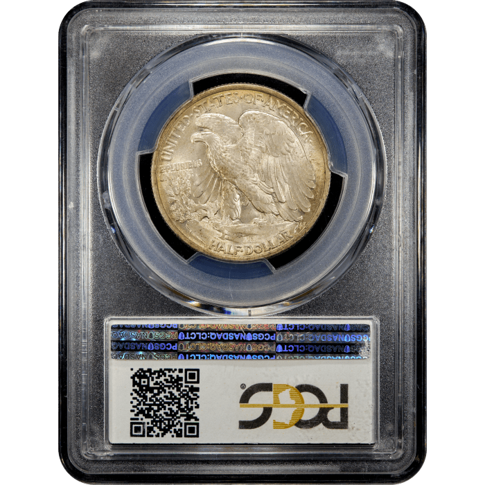 1917 Walking Liberty Half Dollar (50c) Reverse Slab Image