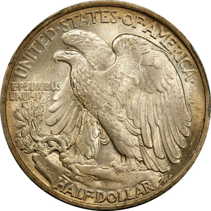 1917 Walking Liberty Half Dollar (50c) Reverse Image