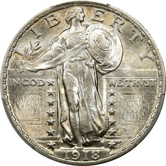 1918 Standing Liberty Quarter (25c) Obverse Image