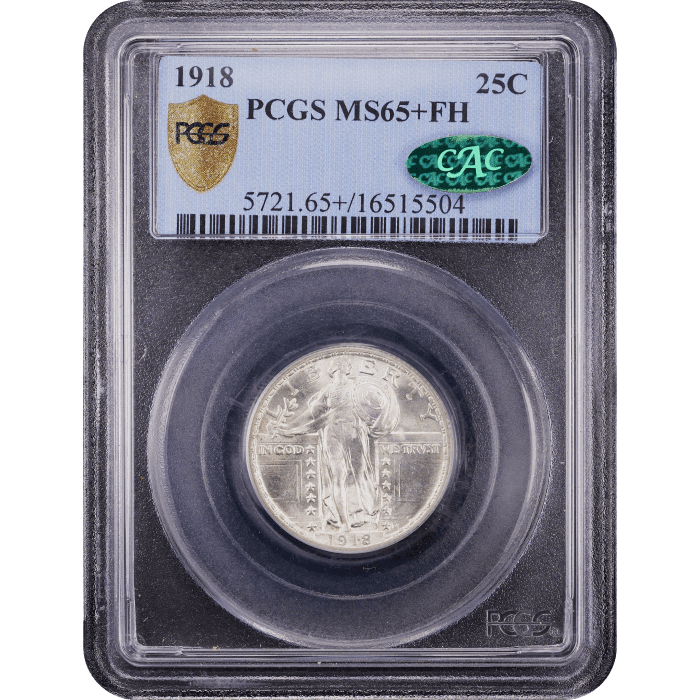 1918 Standing Liberty Quarter (25c) SLAB Image