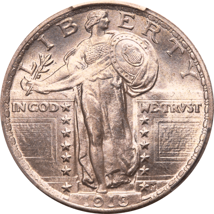 1918 Standing Liberty Quarter (25c) Obverse Image