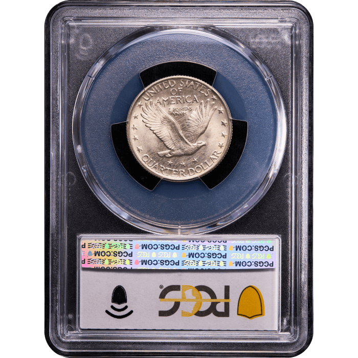 1918 Standing Liberty Quarter (25c) Reverse Slab Image