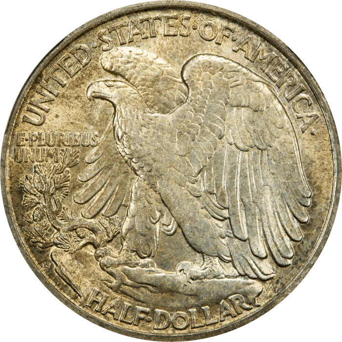 1919-D Walking Liberty Half Dollar (50c) REVERSE Image