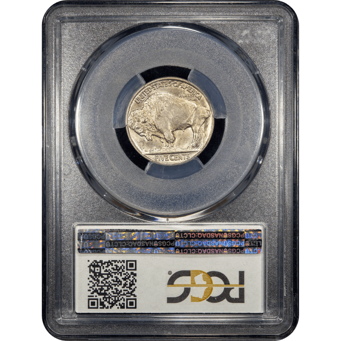 1920 Buffalo Nickel (5c) Reverse Slab Image