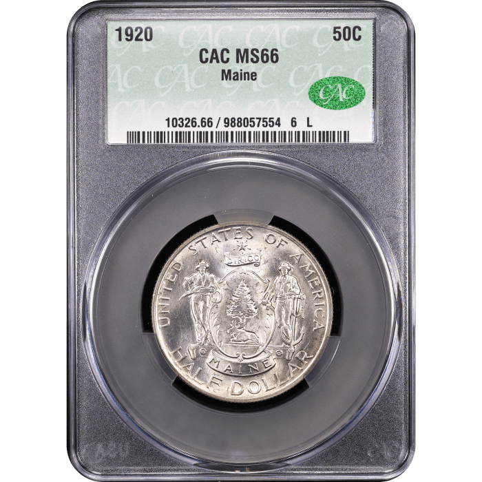 1920 Maine Commemorative Half Dollar (50c) Obverse Slab Image