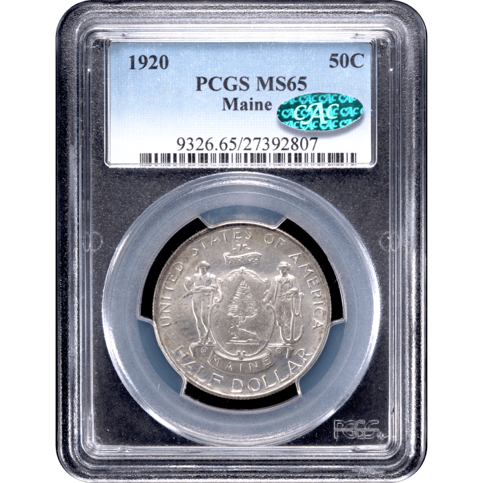1920 Maine Commemorative Half Dollar (50c) SLAB Image