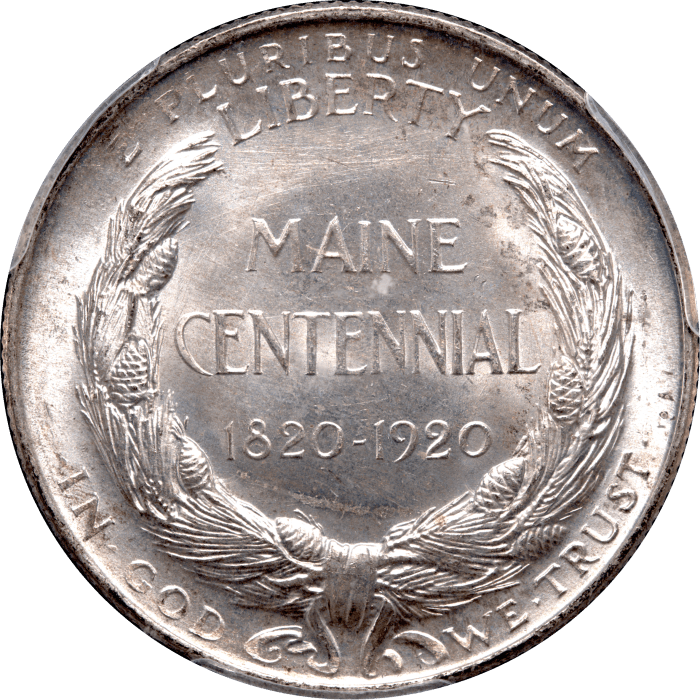 1920 Maine Commemorative Half Dollar (50c) REVERSE Image