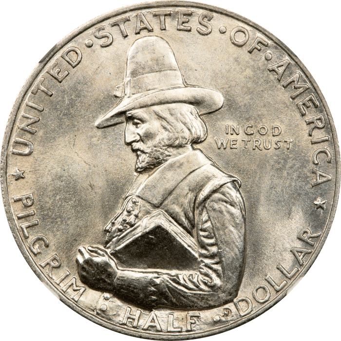 1920 Pilgrim Commemorative Half Dollar (50c) Obverse Image