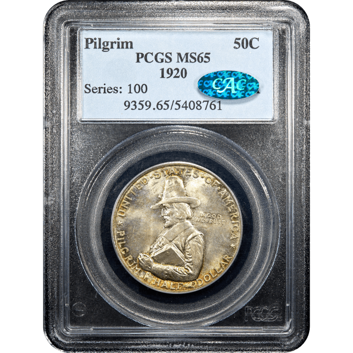 1920 Pilgrim Commemorative Half Dollar (50c) SLAB Image