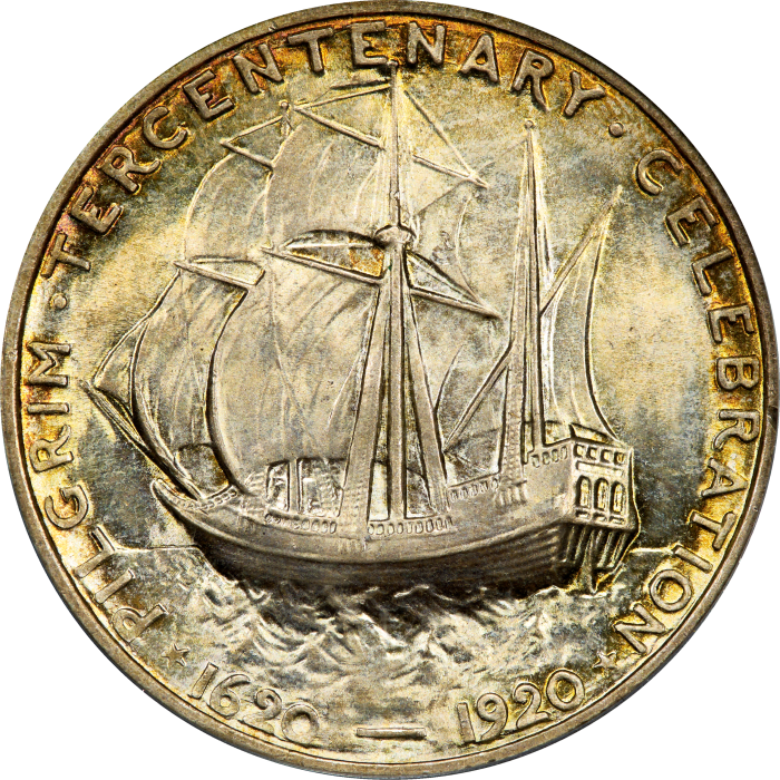 1920 Pilgrim Commemorative Half Dollar (50c) REVERSE Image