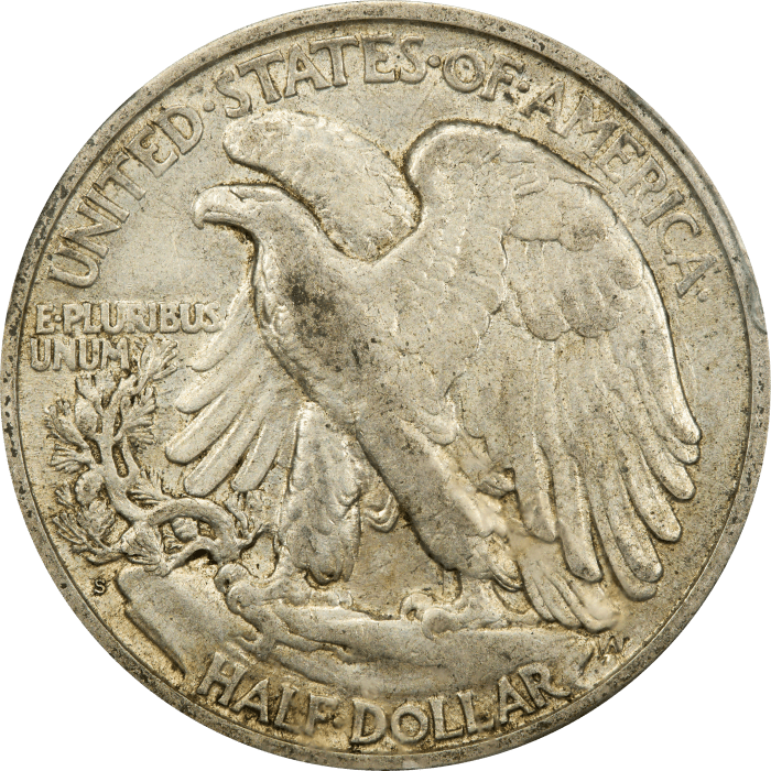1920-S Walking Liberty Half Dollar (50c) REVERSE Image