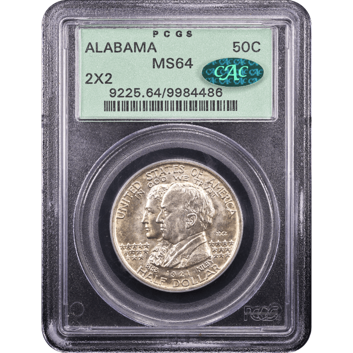 1921 Alabama 2x2 Commem Half Dollar (50c) Obverse Slab Image