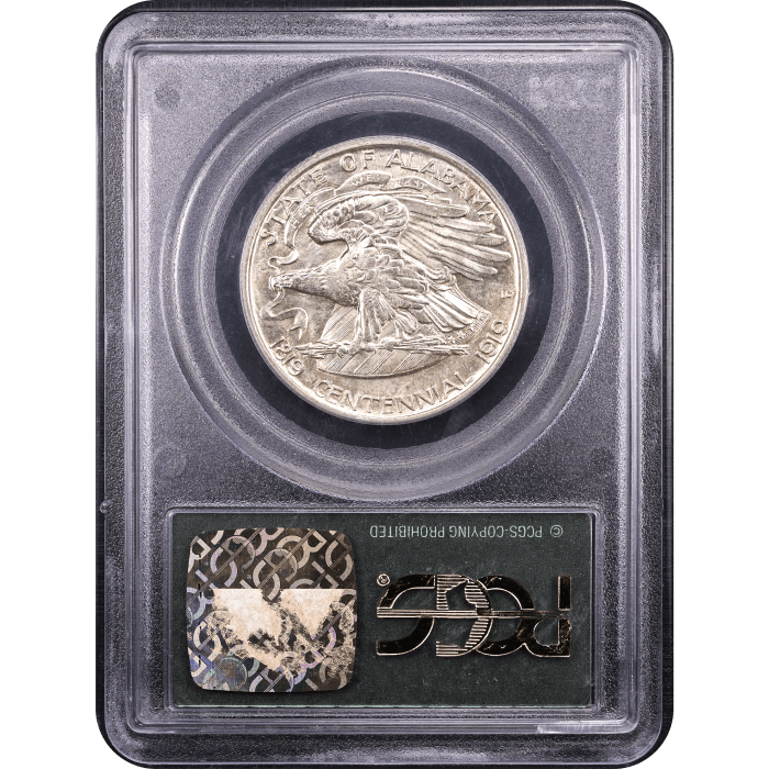 1921 Alabama 2x2 Commem Half Dollar (50c) Reverse Slab Image