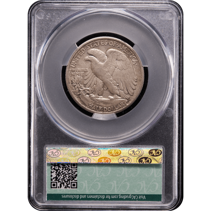 1921-D Walking Liberty Half Dollar (50c) Reverse Slab Image