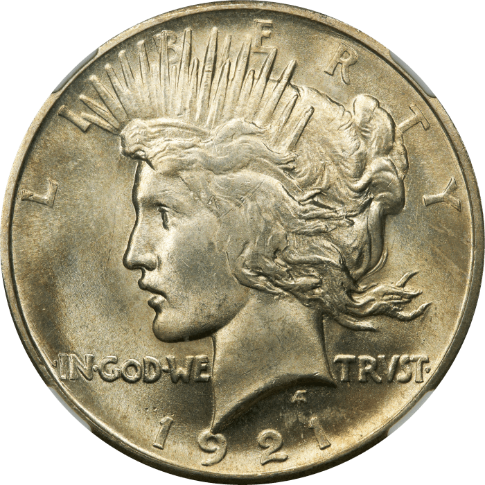 1921 High Relief Peace Dollar ($1) OBVERSE Image