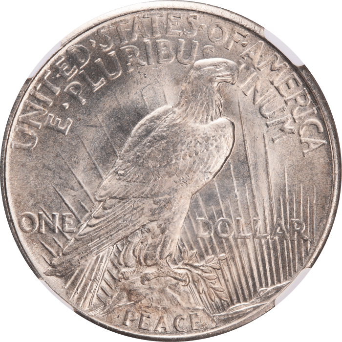 1921 High Relief Peace Dollar ($1)  Reverse Image