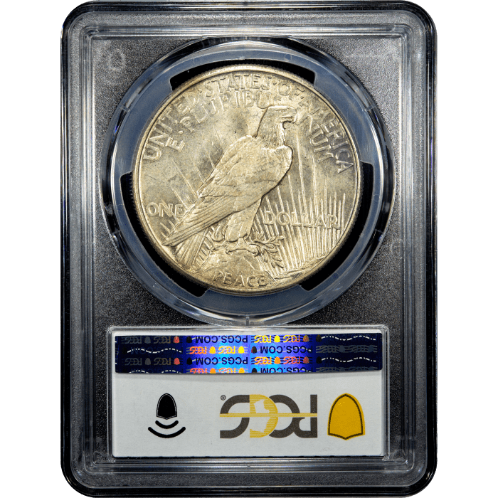 1921 High Relief Peace Dollar ($1) SLAB Image