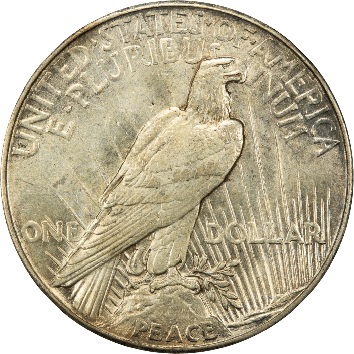 1921 High Relief Peace Dollar ($1) REVERSE Image