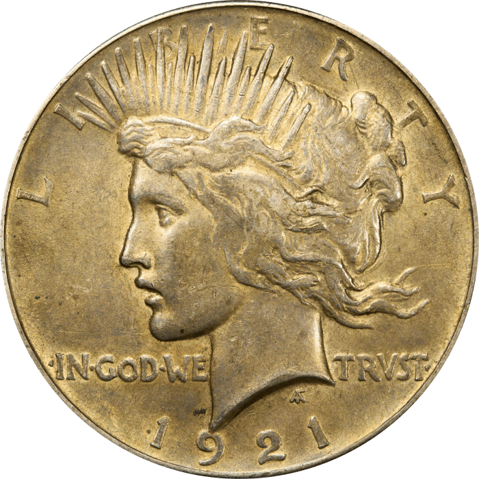 1921 High Relief Peace Dollar ($1) OBVERSE Image