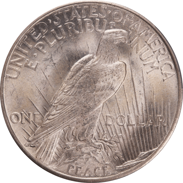 1921 High Relief Peace Dollar ($1) REVERSE Image
