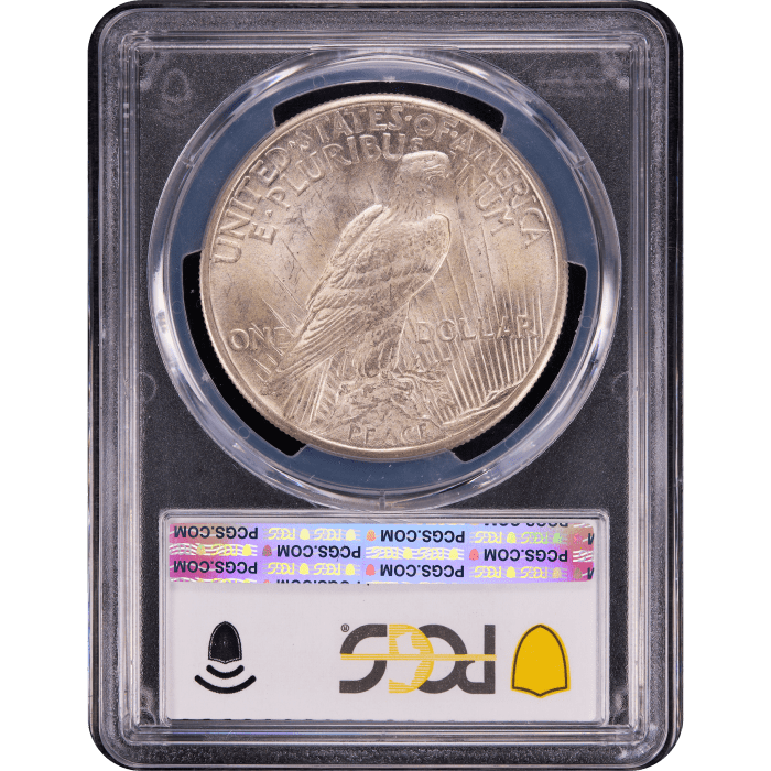 1921 High Relief Peace Dollar ($1) Reverse Slab Image